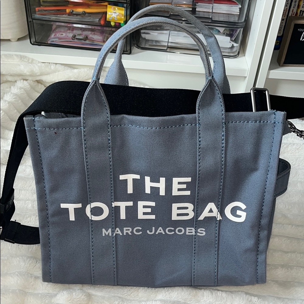 Marc Jacobs Blue Canvas Tote Bag